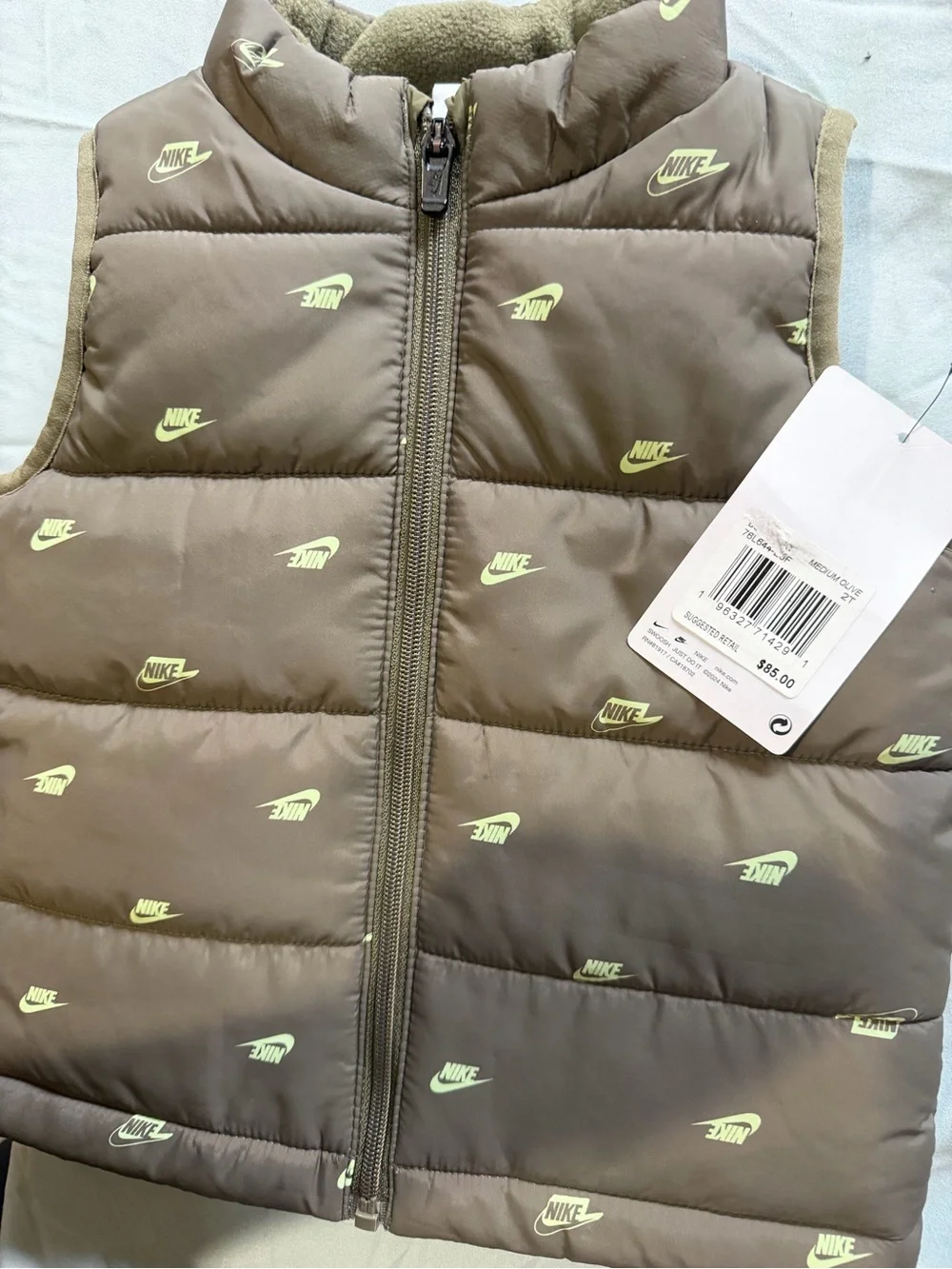 Puffer jacket with Nike tag